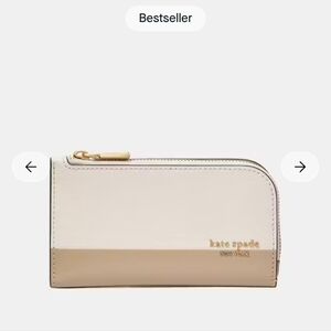 Kate Spade Devin Wallet BNWT Taupe/White